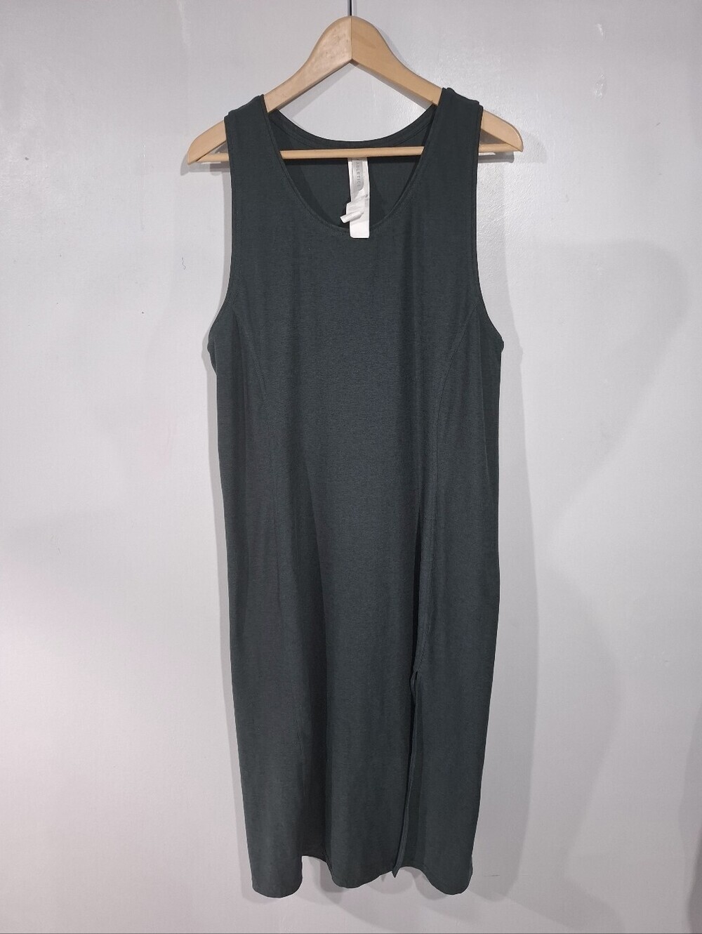 Fabletics Midi Tank DressCloud Jersey Midi Soft Dress On The Go Slit Sz XL